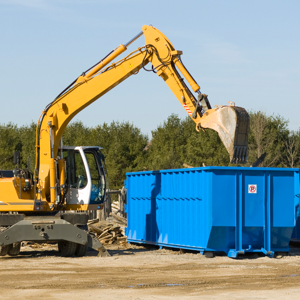 are there any restrictions on where a residential dumpster can be placed in Bakersfield Vermont